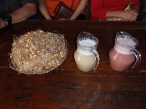 Fermented corn is used 